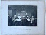 Payne, A.H. [lith], after Hasenclever - Steelengraving ca 1851 | Steel engraving of The reading club, Das lese cabinet, leeskabinet met lezende mannen aan ronde tafel, 1 p.