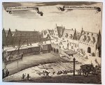 M. Smallegange - Print/Prent: 't Rasp en Spinhuys tot Middelburgh. / Watermolen met Stads Schuer tot Middelb. (Middelburg), Ca 1696.
