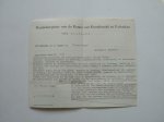 (genealogie, zaanstreek). - (van Orden family). Inschrijving in het handelsregister van de kamer van koophandel en fabrieken te Zaandam. Uittreksel uit de opgaaf van W. van Orden.