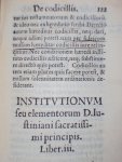 Justinianus - Institutionum, sive elementorum, libri quatuor