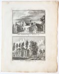 Spilman, Hendricus (1721-1784) after Beijer, Jan de (1703-1780) - 't Huis Albrechtsberg bij Bloemendaal. 1746. / Kerk te Bloemendaal. 1746.