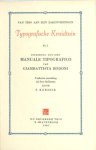Kerdijk, F. - Inleiding tot den Manuale Tipografico van Giambattista Bodoni. Verkorte vertaling uit het Italiaans.