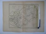  - Oudtijds grensgekleurde lithografie van de Gemeente Slochteren, Groningen 1867
