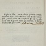 Mallaga, Adrianus - Rampspoedige Reistocht; van Kapitein Adrianus Mallaga