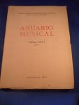 C.S.I.C. Instituto Espanol de Musicologia - Anuario Musical,1971 vol XXVI