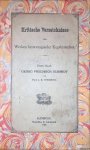 Wessely, prof. J.E. - Kritische Verzeichnisse von Werken hervorragender Kupferstecher. Erster Band: Georg Friedrich Schmidt