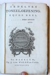 Walré, Jan van (Haarlem); - [Theatre, rare 1793] Zedelyke toneel-oefening. Vijfde deel, Haarlem, bij J. van Walré en Comp. 1793, 51+138+89 pp.