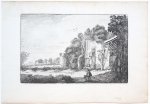 Velde, Jan van de II (c.1593-1641) - Farmyard with inhabited ruins [Set title: Amenissimae aliquot regiunculae...] Boerderij met bewoonde ruines.