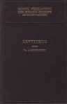 Noordtzij, Dr. A. - Het boek Levitikus [reeks: Korte Verklaring der Heilige Schrift]