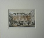 Witkamp, P.H.  Hekking, W. - Oude Zijds Voorburgwal. Het Stadhuis. Originele kleurenlitho.