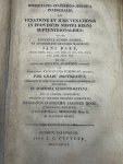 HOOG, H.C.J., - Dissertatio statistico-juridica inauguralis de venatione et jure venationis in provinciis nostri regni septentrionalibus