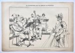 Braakensiek, Johan (1858-1940) - [Original lithograph/lithografie by Johan Braakensiek] De buitenlandsche pers over allianties van Nederland, 17 Augustus 1902, 1 pp.