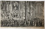 Jan Luyken (1649-1712) - [Antique book illustration, 1689] Coronation of William III and Mary II / Kroning van Willem III [De Krooning van haare Majesteyten Willem de III. en Maria de II. tot Koning en Koninginne van groot Brittanie], published 1689, 1 p.