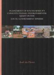 Plessis, Anél du - Fulfilment of South Africa's Constitutional Environmental Right in the Local Government Sphere