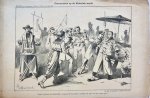 Braakensiek, Johan (1858-1940) - [Original lithograph/lithografie by Johan Braakensiek] Concurrentie op de Koloniale markt, 9 Januari 1898, 1 pp.