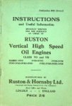 Collective - Instructions Ruston Vertical High Speed Oil Engines