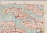 J.A. Sleeswijk (Bussum) - Sleeswijks kaart van Zeeland (Op linnen geplakte uitvoering)