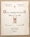 PROUST, MARCEL. - Deux Correspondances de Marcel Proust à Mesdames Laure Hayman et Louisa de Mornand.
