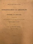 BACHIENE, P.J., - Beschouwingen over het ontwerpreglement van administratie der polders in Zeeland.