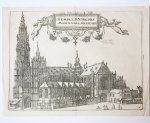 Pieter van der Borcht (c. 1530–1608) [?] or Frans Hogenberg (1535–1590) [?] - [Antique print, engraving] The Cathedral of Our Lady in Antwerp/Onze-lieve-vrouwekathedraal in Antwerpen, published 1612.