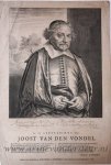 Jan Lievens (1607-1674) - Antique portrait print, etching | JOOST VAN DEN VONDEL, published 1727, 1 p.