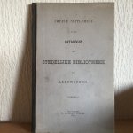  - Tweede Supplement op den Catalogus der Stedelijke bibliotheek van LEEUWARDEN