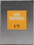 Deleu Jozef, Niessen Frits - Ons erfdeel Algemeen Nederlands tweemaandelijks cultureel tijdschrift 18e jaargang 1975 no 5