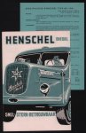 HENSCHEL - (AUTO FOLDER - CAR BROCHURE) Henchel Diesel - Snel - Sterk - Betrouwbaar HS100