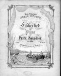 Spindler, Fritz: - Fischerlied für Piano. 35tes Werk