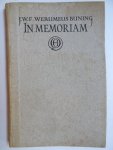 WERUMEUS BUNING, J.W.F. - In memoriam.