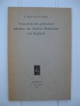Freys, E. und Barge, H. - Verzeichnis der gedruckten Schriften des Andreas Bodenstein von Karlstadt. Freys, E. und Barge, H. - Verzeichnis der gedruckten Schriften des Andreas Bodenstein von Karlstadt.