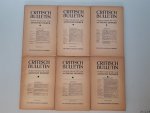 Donker, Anthonie (onder redactie van) - Critisch Bulletin 1937-1940 (6 afleveringen)