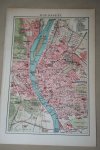  - Oude kaart/plattegrond van Boedapest - circa 1905