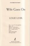 Lehr, Leslie - Wife Goes on