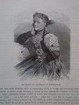 antique print (prent) - Een meisje uit Unterwald in feestgewaad.