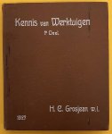 GROSJEAN, H.C. - Cursus in Kennis van Werktuigen, 1e deel, de stoomketel en de stoomleiding.