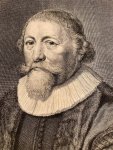 Cornelis Galle I (1576-1650), after Hendrik Martensz. Sorgh (1611-1670), published by Joannes Naeranus (fl. 1634-1670) - [Antique portrait print, engraving, 1643] Portrait of Simon Bisschop, Episcopius, published 1643, 1 p.