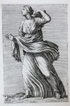 Perrier, François (1594-1649) - [Antique print, etching/ets, Rome] One of Niobe's daughters, running /Een van de dochters van Niobe die wegrent ['Segmenta nobilium signorum et statuarum.'], published 1638.