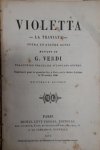 Verdi, Giuseppe: - [Libretto] Violetta... [La traviata]. Nouvelle éd