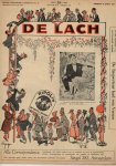 REDACTIE - weekblad de Lach  foto, humor, lectuur  weekblad jaar 1954 Heskes, J. . ontwierp  de omslag voor het humoristische weekblad De Lach. Bijna veertig jaar sierde zijn ontwerp, een ladder met daarop een scala aan uiteenlopende types, de voorpagina...