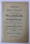 [VEILINGBOEKJE ONROEREND GOED] - [Veilingboekje betreffende onroerend goed Haarlemmerliede, Noord-Holland] Notitie der Openbare Verkooping van Wei- en hooiland in Haarlemmerliede en Spaarnwoude, Notaris Johs. Ter Hoffsteede te Bloemendaal, 1891, 8 pp.
