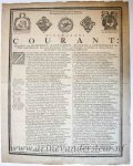  - [Nieuwjaarswens, Nieuwjaarscourant / New Years Wish, 1752] New Year's newspaper curated by Anna van Eyk to the city of Amsterdam, published in 1752, 1 p.