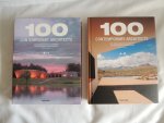 Jodidio, Philip - 100 Contemporary Architects  --- COMPLETE SET IN CASETTE ---  2 volumes .  100 contemporary architects = 100 zeitgenössische Architekten = 100 architectes contemorains