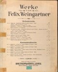Weingartner, Felix: - Sextett in E moll für Klavier, 2 Violinen, Bratsche, Violoncell und Bass, op. 33 (werke von Felix Weingartner)