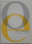 Deleu Jozef e.a. - Ons Erfdeel Driemaandelijks kultureel tijdschrift 6e jaargang  nummer 3, maart 1963