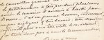 FERRON DE LA FERRONAYS, Henri-Marie-Auguste - Lettre manuscrite, autographe 'LaFerronnays', à 'Mon cher collègue', datée 'St. Mars Lajaille/ le 12 Février 1884'.