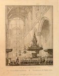 Jelgerhuis, J. (del.) und A. (sculp.) Lutz: - [Aquatint] Vue d`Amsterdam No. 7: De Nieuwe Kerk van binnen