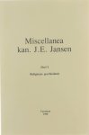J.E. Jansen - Miscellanea - Deel 1 : Religieuze geschiedenis