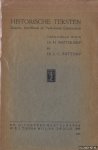 Smitskamp, Dr. H. & Dr. L.C. Suttorp - Historische teksten. Stukken betreffende de Vaderlandse Geschiedenis