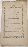[Pamphlet/Liedtekst/Song] - Pamphlet. Myne gedachten, na den gedaanen eed: Zo lang de Souverain, naar billykheid en recht, Getrouw blyft aan zyn' pligt, den Burger opgelegd. (...) 1 p.